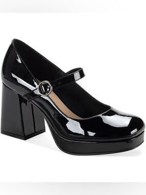 Women’s Black Mary Jane Platform Pumps